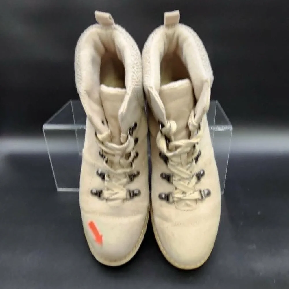 Kohls‎ Sonoma Cream Hiking Boot Women Size 8 Tiger Fish Gorpcore Winter Cozy Lug